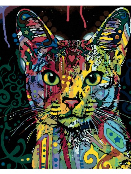 Diamantové maľovanie - MAČKA II (Rámovanie bez rámu a bez vypnutia plátna, Rozmer 40x50 cm)