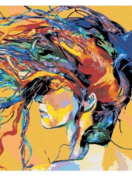 Diamantové maľovanie - VO VLNÁCH FARIEB (Rámovanie bez rámu a bez vypnutia plátna, Rozmer 40x50 cm)