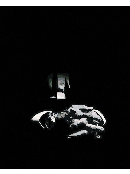 Diamantové maľovanie - MUŽ V TME (Rámovanie bez rámu a bez vypnutia plátna, Rozmer 40x50 cm)