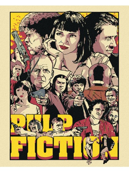 Diamantové maľovanie - PULP FICTION (Rámovanie bez rámu a bez vypnutia plátna, Rozmer 40x50 cm)