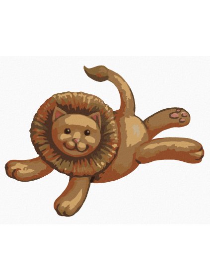 Diamantové maľovanie - PLYŠOVÝ LEVÍČEK (SUE ELLEN BROWN) (Rámovanie bez rámu a bez vypnutia plátna, Rozmer 40x50 cm)