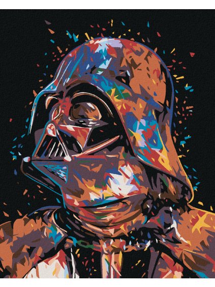 Diamantové maľovanie - ABSTRAKTNÝ DARTH VADER (Rámovanie bez rámu a bez vypnutia plátna, Rozmer 40x50 cm)