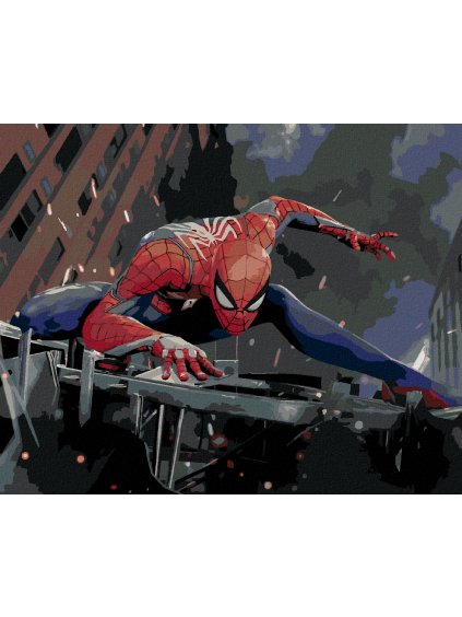 Diamantové maľovanie - SPIDERMAN V AKCII (Rámovanie bez rámu a bez vypnutia plátna, Rozmer 40x50 cm)