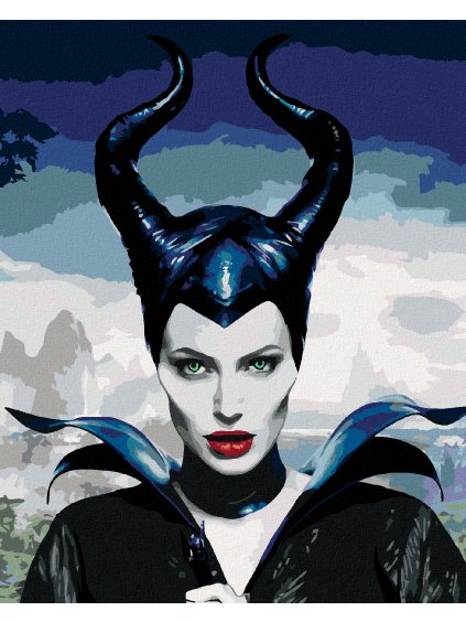 Diamantové maľovanie - PORTRÉT MALEFICENT (ZLOBA) (Rámovanie bez rámu a bez vypnutia plátna, Rozmer 40x50 cm)
