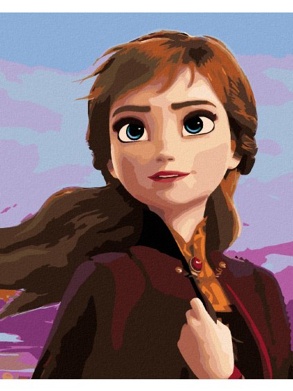 Diamantové maľovanie - PORTRÉT ANNA (ĽADOVÉ KRÁĽOVSTVO) (Rámovanie bez rámu a bez vypnutia plátna, Rozmer 40x50 cm)