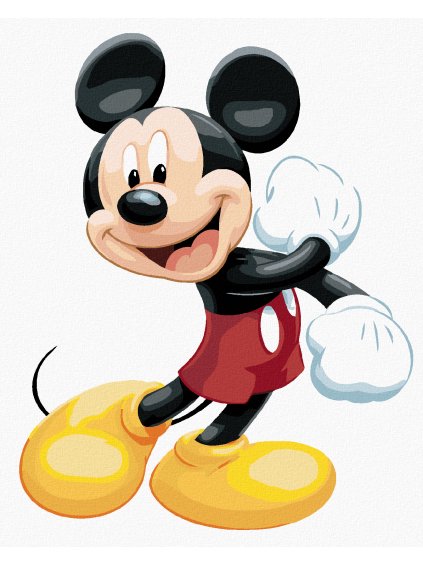 Diamantové maľovanie - USMIEVAVÝ MICKEY MOUSE (Rámovanie bez rámu a bez vypnutia plátna, Rozmer 40x50 cm)