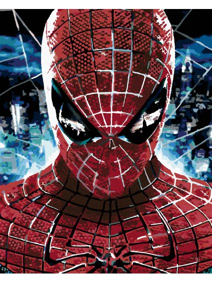 Diamantové maľovanie - PORTRÉT SPIDERMAN (Rámovanie bez rámu a bez vypnutia plátna, Rozmer 40x50 cm)