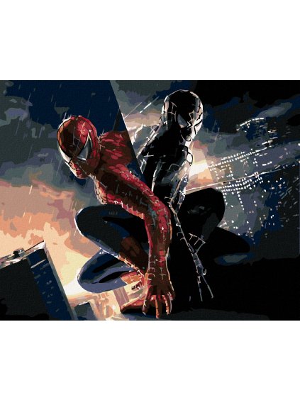Diamantové maľovanie - SPIDERMAN DVE STRANY (Rámovanie bez rámu a bez vypnutia plátna, Rozmer 40x50 cm)