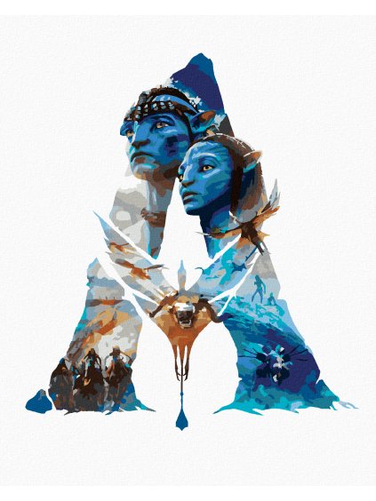 Diamantové maľovanie - A AKO AVATAR (Avatar) (Rámovanie bez rámu a bez vypnutia plátna, Rozmer 40x50 cm)