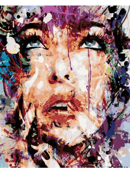 Diamantové maľovanie - ABSTRAKTNÝ PORTRÉT ŽENY (Rámovanie bez rámu a bez vypnutia plátna, Rozmer 40x50 cm)