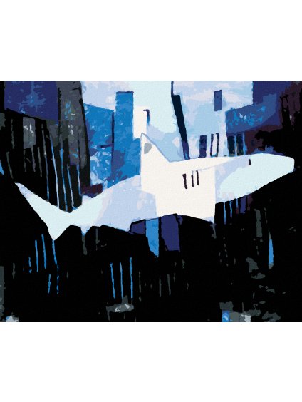 Diamantové maľovanie - ABSTRAKTNÝ ŽRALOK V KUBIZME (Rámovanie bez rámu a bez vypnutia plátna, Rozmer 40x50 cm)