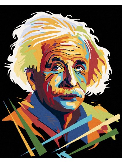 Diamantové maľovanie - ALBERT EINSTEIN (Rámovanie bez rámu a bez vypnutia plátna, Rozmer 40x50 cm)