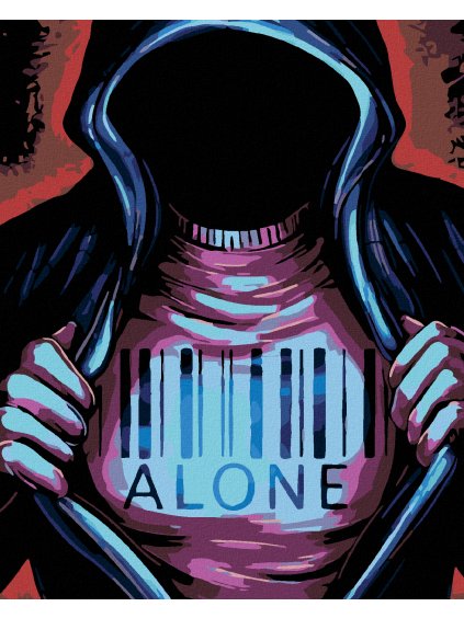 Diamantové maľovanie - ALONE (Rámovanie bez rámu a bez vypnutia plátna, Rozmer 40x50 cm)