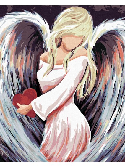 Diamantové maľovanie - ANJEL LÁSKY I (Rámovanie bez rámu a bez vypnutia plátna, Rozmer 40x50 cm)