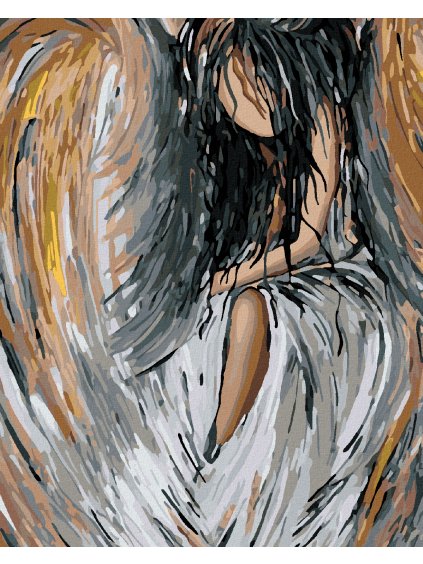 Diamantové maľovanie - ANJEL SVETLA (Rámovanie bez rámu a bez vypnutia plátna, Rozmer 40x50 cm)