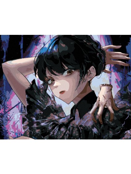 Diamantové maľovanie - ANIME WEDNESDAY (Rámovanie bez rámu a bez vypnutia plátna, Rozmer 40x50 cm)