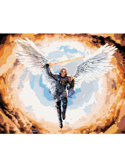 Diamantové maľovanie - ARCHANJEL MICHAEL (Rámovanie bez rámu a bez vypnutia plátna, Rozmer 40x50 cm)