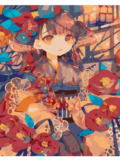 Diamantové maľovanie - ASIJSKÉ DIEVČATKO (Rámovanie bez rámu a bez vypnutia plátna, Rozmer 40x50 cm)