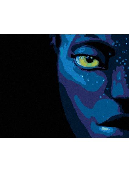 Diamantové maľovanie - PLAGÁT S TVÁROU AVATARA (Avatar) (Rámovanie bez rámu a bez vypnutia plátna, Rozmer 40x50 cm)