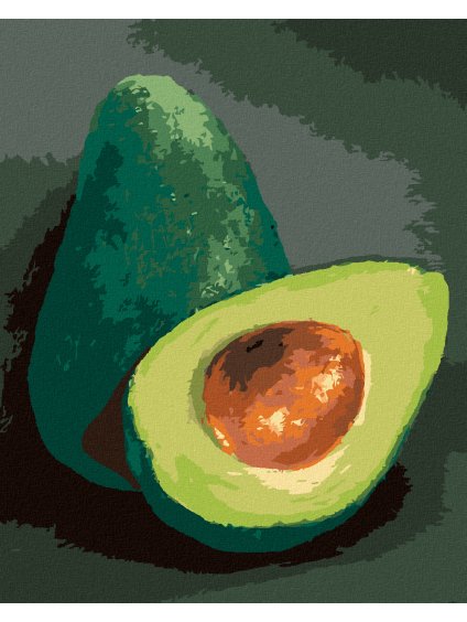 Diamantové maľovanie - AVOKÁDO 1(MYROSLAVA VOLOSCHUK) (Rámovanie bez rámu a bez vypnutia plátna, Rozmer 40x50 cm)