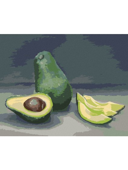 Diamantové maľovanie - AVOKÁDO 3 (MYROSLAVA VOLOSCHUK) (Rámovanie bez rámu a bez vypnutia plátna, Rozmer 40x50 cm)