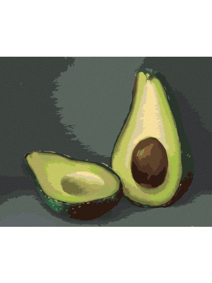 Diamantové maľovanie - AVOKÁDO 4 (MYROSLAVA VOLOSCHUK) (Rámovanie bez rámu a bez vypnutia plátna, Rozmer 40x50 cm)