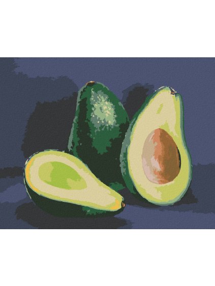 Diamantové maľovanie - AVOKÁDO 5 (MYROSLAVA VOLOSCHUK) (Rámovanie bez rámu a bez vypnutia plátna, Rozmer 40x50 cm)