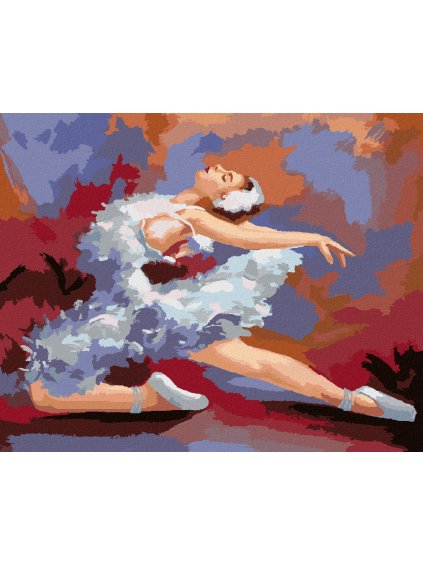 Diamantové maľovanie - BALETKA V PESTRÝCH FARBÁCH (Rámovanie bez rámu a bez vypnutia plátna, Rozmer 40x50 cm)