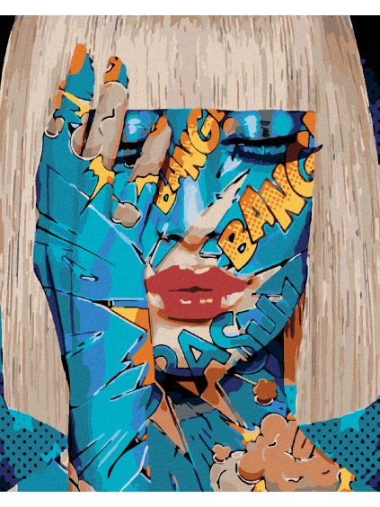 Diamantové maľovanie - BANG GIRL (Rámovanie bez rámu a bez vypnutia plátna, Rozmer 40x50 cm)