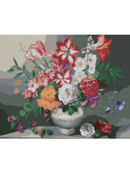 Diamantové maľovanie - FAREBNÁ KYTICA (MYROSLAVA VOLOSCHUK) (Rámovanie bez rámu a bez vypnutia plátna, Rozmer 40x50 cm)