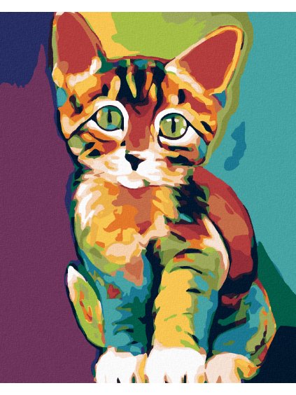 Diamantové maľovanie - FAREBNÉ MAČIATKO (Rámovanie bez rámu a bez vypnutia plátna, Rozmer 40x50 cm)