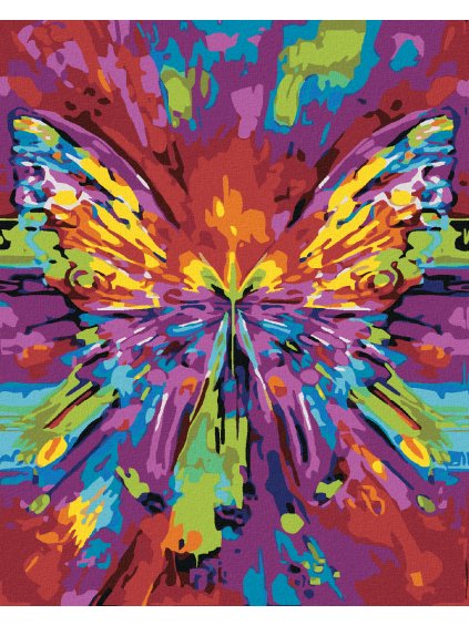 Diamantové maľovanie - FAREBNÁ POTLAČ MOTÝĽA (Rámovanie bez rámu a bez vypnutia plátna, Rozmer 40x50 cm)
