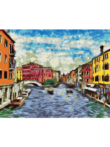 Diamantové maľovanie - BENÁTKY PODĽA VAN GOGHA (Rámovanie bez rámu a bez vypnutia plátna, Rozmer 40x50 cm)