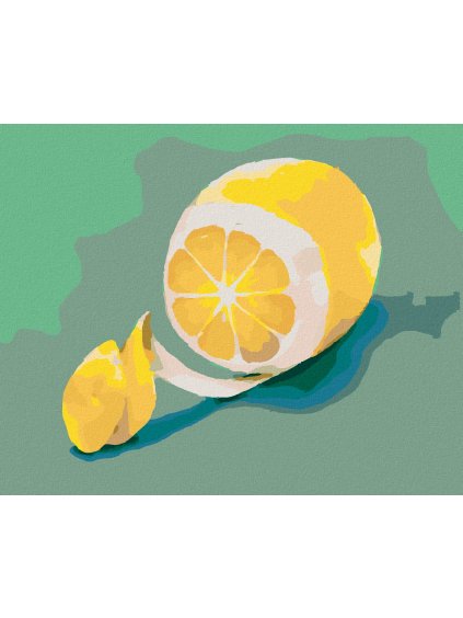 Diamantové maľovanie - CITRÓN 2 (MYROSLAVA VOLOSCHUK) (Rámovanie bez rámu a bez vypnutia plátna, Rozmer 40x50 cm)