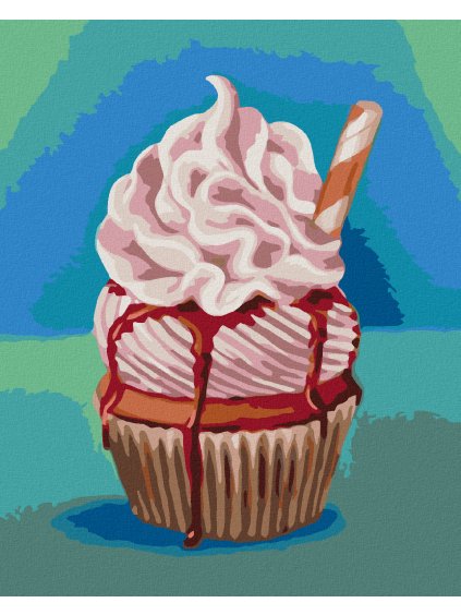 Diamantové maľovanie - CUPCAKE SO ŠĽAHAČKOU (MYROSLAVA VOLOSCHUK)