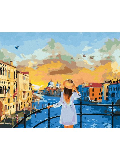 Diamantové maľovanie - DIEVČA V BENÁTKACH (Rámovanie bez rámu a bez vypnutia plátna, Rozmer 40x50 cm)
