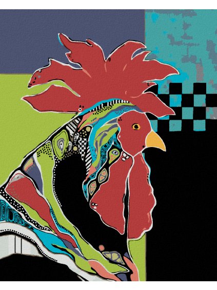 Diamantové maľovanie - DOSPELÝ KOHÚT (JONNA JAMES) (Rámovanie bez rámu a bez vypnutia plátna, Rozmer 40x50 cm)