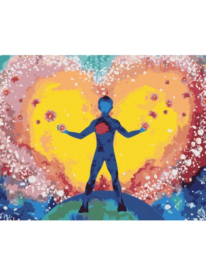 Diamantové maľovanie - DUCHOVNÉ ZDRAVIE A LÁSKA (Rámovanie bez rámu a bez vypnutia plátna, Rozmer 40x50 cm)