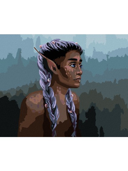 Diamantové maľovanie - ELFIA ŽENA (Rámovanie bez rámu a bez vypnutia plátna, Rozmer 40x50 cm)