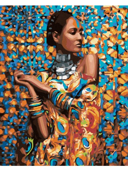 Diamantové maľovanie - EXOTICKÁ ŽENA (Rámovanie bez rámu a bez vypnutia plátna, Rozmer 40x50 cm)