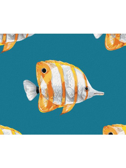 Diamantové maľovanie - EXOTICKÉ RYBY (Rámovanie bez rámu a bez vypnutia plátna, Rozmer 40x50 cm)