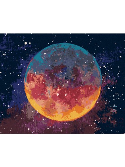 Diamantové maľovanie - FANTASY MESIAC (Rámovanie bez rámu a bez vypnutia plátna, Rozmer 40x50 cm)