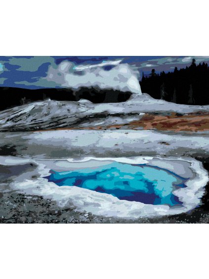 Diamantové maľovanie - GEJZÍRY (DENNIS FRATES) (Rámovanie bez rámu a bez vypnutia plátna, Rozmer 40x50 cm)