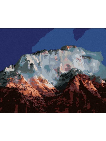 Diamantové maľovanie - HORSKÉ ŠTÍTY (DENNIS FRATES) (Rámovanie bez rámu a bez vypnutia plátna, Rozmer 40x50 cm)