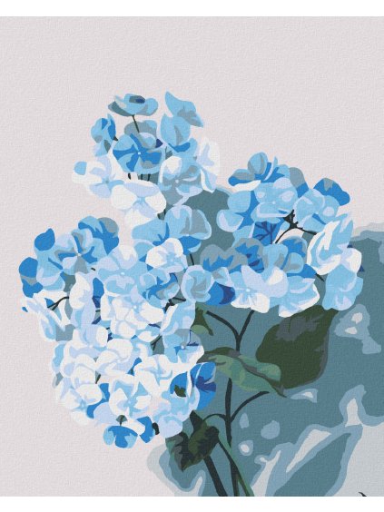 Diamantové maľovanie - HORTENZIA 1 (MYROSLAVA VOLOSCHUK) (Rámovanie bez rámu a bez vypnutia plátna, Rozmer 40x50 cm)