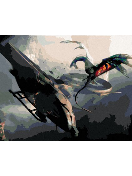 Diamantové maľovanie - BOB VS VRTUĽNÍK (Avatar) (Rámovanie bez rámu a bez vypnutia plátna, Rozmer 40x50 cm)