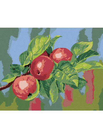 Diamantové maľovanie - JABLOŇ (Rámovanie bez rámu a bez vypnutia plátna, Rozmer 40x50 cm)