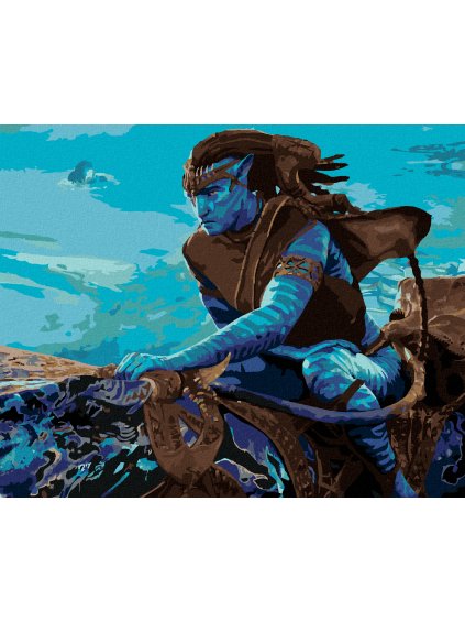 Diamantové maľovanie - JAKE NA ZVIERATI ZBLÍZKA (Avatar) (Rámovanie bez rámu a bez vypnutia plátna, Rozmer 40x50 cm)