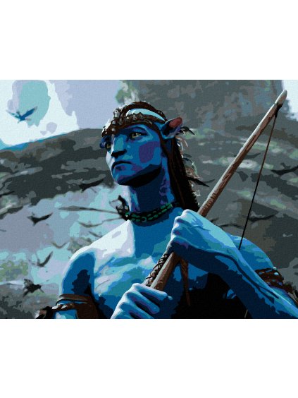 Diamantové maľovanie - JAKE S LUKOM (Avatar) (Rámovanie bez rámu a bez vypnutia plátna, Rozmer 40x50 cm)