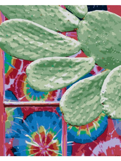 Diamantové maľovanie - KAKTUS (DENNIS FRATES) (Rámovanie bez rámu a bez vypnutia plátna, Rozmer 40x50 cm)